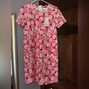 NWT Lilly Pulitzer Medium Mattison Coconut Dear Heart Pink White Red Dress Soft